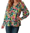 Jodifl Vantage Point V-neck Blouse In Multi In Multi