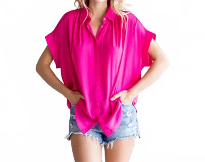 Jodifl Watermelon Sugar Blouse In Hot Pink