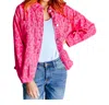 Jodifl Wild At Heart Animal Print Shirt In Pink In Pink