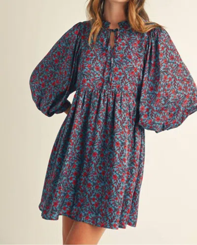 Jodifl Wildflower Breeze Mini Dress In Multi In Blue