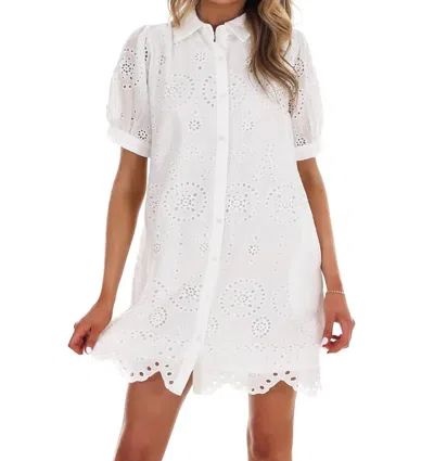 Jodifl Women's Belong Together Eyelet Mini Dress In Off White