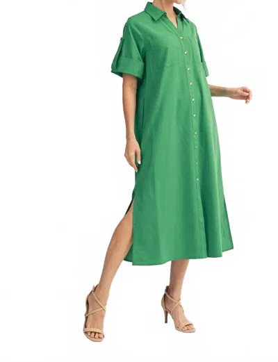 Jodifl Women's Button Down Midi Dress In Green