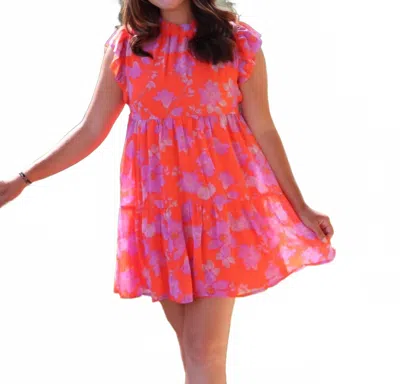Jodifl Women's Flower Dress In Orange In Multi