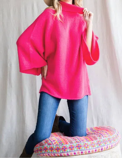 Jodifl Work On It Sweater In Hot Pink