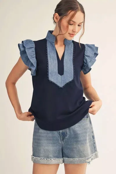 Jodifl World Was New Top In Navy In Blue