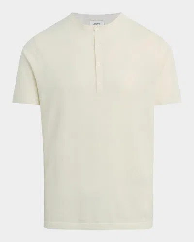 Joe & Apos;s Jeans Men & Apos;s Linen And Cotton Solid Henley T-shirt In White