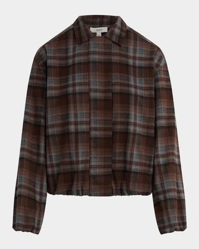 Joe & Apos;s Jeans The Bella Bomber Jacket In Brown/blue