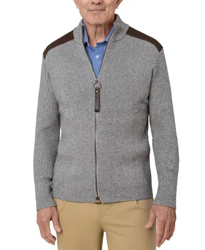 Joe & Bella Men's Adaptive Magnetic Zip-up Sweater In Heathered Grey