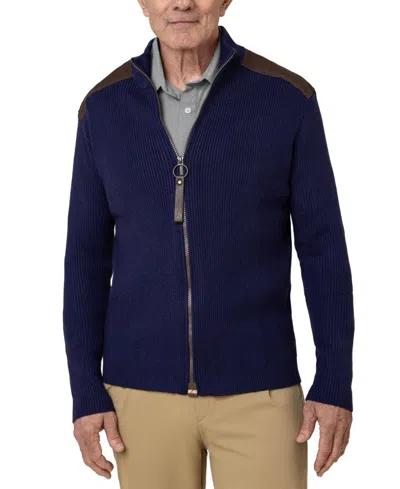 Joe & Bella Men's Adaptive Magnetic Zip-up Sweater In Navy