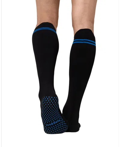 Joe & Bella Men's Unisex Extra-wide Fit Compression Socks With Grips In Black
