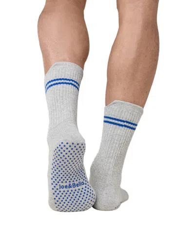 Joe & Bella Men's Unisex Gripper Socks With Anti-slip Traction In Grey