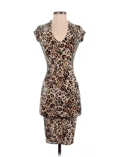 Pre-owned Joe & Elle Cocktail Dress In Brown