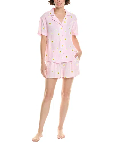 Joe Boxer 2pc Shirt & Short Set In Pink