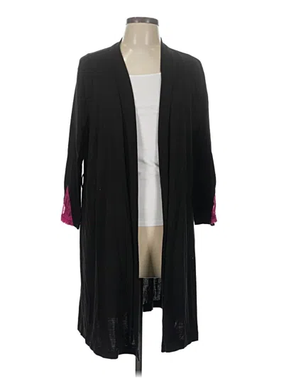 Pre-owned Joe Boxer Cardigan Sweater In Black