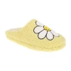 Joe Boxer Daisy Womens Memory Foam Clog Slippers In Yellow