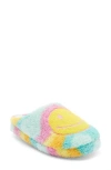 Joe Boxer Faux Fur Clog Slipper In Green