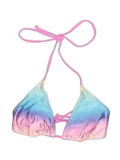 Pre-owned Joe Boxer Swimsuit Top Pink Tie-dye Pattern Swimwear