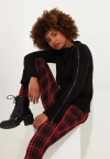 Joe Browns Asymmetrical Zip Neck Pullover Sweater In Black