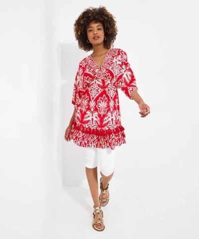 Joe Browns Batwing Tassel Tunic In Red