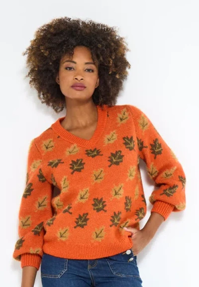 Joe Browns Comfy Leafy Pullover In Multi