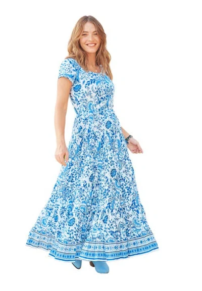 Joe Browns Cotton Maxi Dress In Blue