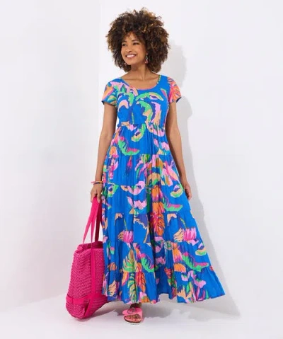 Joe Browns Cotton Maxi Dress In Mega Palm Trees