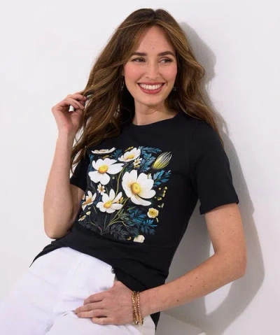 Joe Browns Cotton Slub Graphic Tee In Black