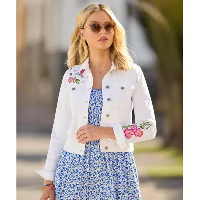 Joe Browns Embroidered Denim Jacket In Multi