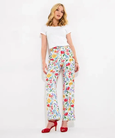 Joe Browns Floral Pants In White