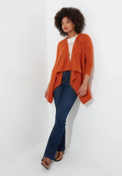 Joe Browns Fuzzy Cascade Cardigan In Orange