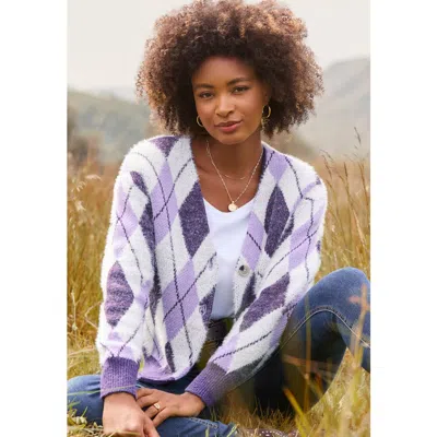 Joe Browns Fuzzy V Neck Cardigan In Multi