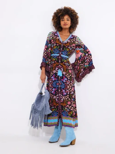 Joe Browns Groovy Tassel Midi Dress In Animal Print