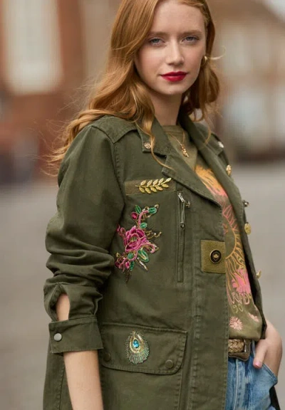 Joe Browns Military Cargo Jacket In Green