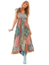 Joe Browns Patchwork Slit Maxi Dress In Brown