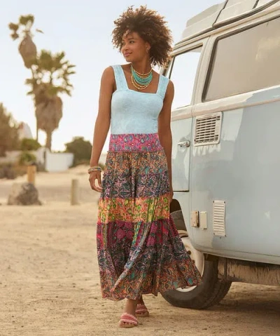 Joe Browns Smocked Waist Maxi Skirt In White