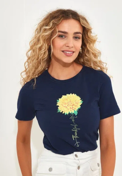 Joe Browns Stretch Cotton Graphic Tee In Blue
