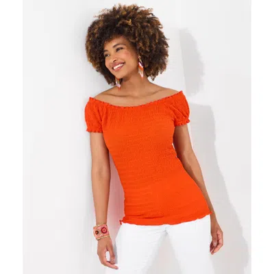 Joe Browns Stretchy Off The Shoulder Tee In Red
