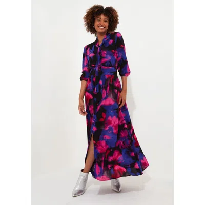 Joe Browns Tie Neck Printed Maxi Dress In Multi