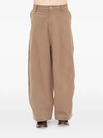 Joe Chia Cloudfold Trace Trousers In Brown