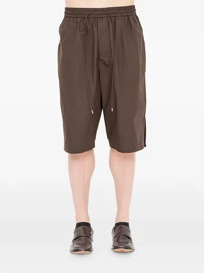 Joe Chia Haunt Drawstring Shorts In Brown