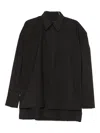 Joe Chia Hawat Layered Shirt In Black