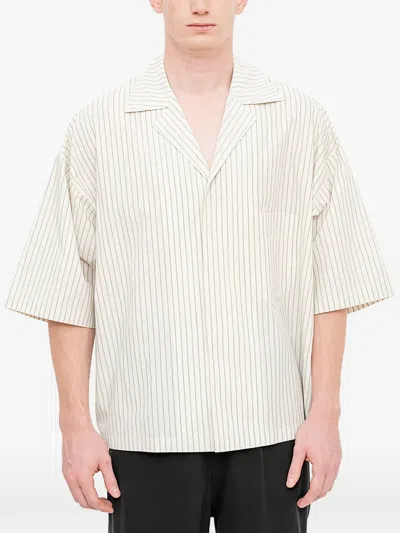 Joe Chia Kantra Striped Shirt In Neutral