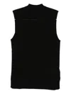 Joe Chia Loft Fine-knit Vest In Black