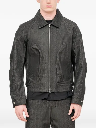 Joe Chia Mono Track Jacket In Black