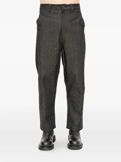 Joe Chia Traceline Panelled Trousers In Black