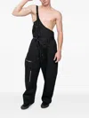 Joe Chia Vorian Button-detail Dungarees In Black