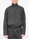 Joe Chia Zip Bane Wool Jacket In Black