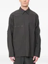 Joe Chia Zip-pocket Long-sleeve Shirt In Black