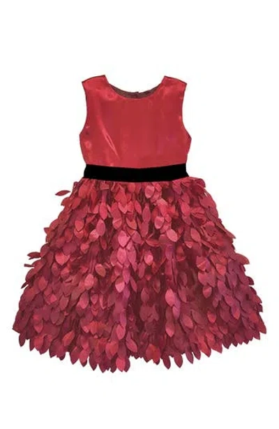 Joe-ella Kids' Fluttering Dress In Red