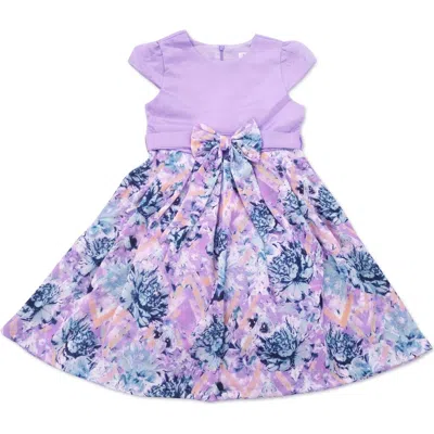 Joe-ella Kids' Lilac Floral Dress In Purple